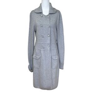 Rebecca Taylor - “Cash Feel Coat” Wool Trench, Jacket Dress - NWT, Size L, Gray